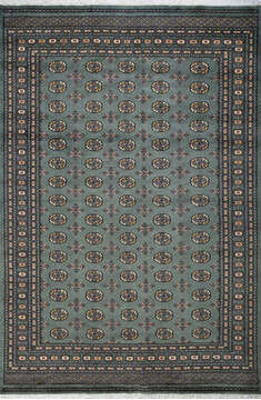 Bokhara Green Hand Knotted 6'6" X 9'8"  Area Rug 700-147272