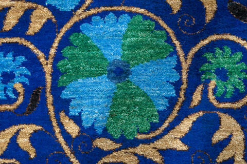 Chobi Blue Hand Knotted 69 X 911 Area Rug 700-147275 Image 4