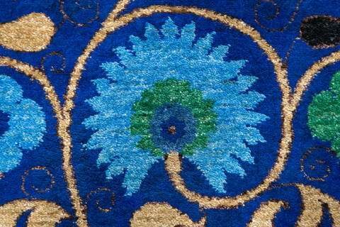Chobi Blue Hand Knotted 69 X 911 Area Rug 700-147275 Image 5