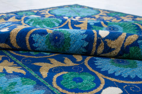Chobi Blue Hand Knotted 68 X 911 Area Rug 700-147276 Image 4