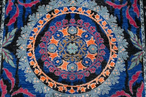 Chobi Black Hand Knotted 62 X 91 Area Rug 700-147277 Image 4