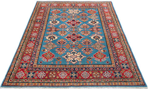 Kazak Blue Hand Knotted 410 X 64  Area Rug 700-147279 Image 1
