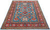 Kazak Blue Hand Knotted 410 X 64  Area Rug 700-147279 Thumb 1