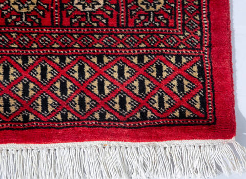 Bokhara Red Runner Hand Knotted 27 X 103 Area Rug 700-147282 Image 3