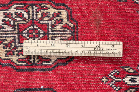 Bokhara Red Runner Hand Knotted 27 X 103 Area Rug 700-147282 Image 6