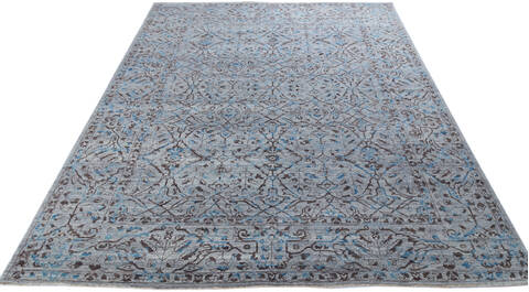 Chobi Grey Hand Knotted 94 X 1111 Area Rug 700-147283 Image 1