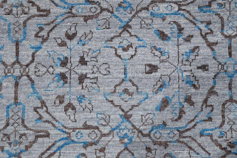 Chobi Grey Hand Knotted 94 X 1111 Area Rug 700-147283 Image 5