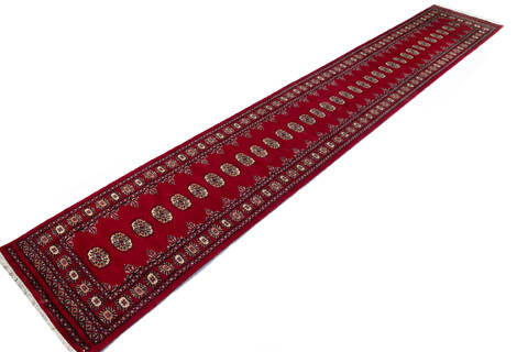 Bokhara Red Runner Hand Knotted 29 X 161 Area Rug 700-147284 Image 1