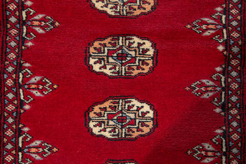 Bokhara Red Runner Hand Knotted 29 X 161 Area Rug 700-147284 Image 2