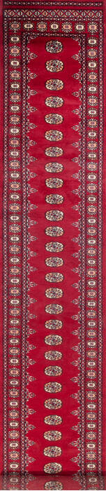 Bokhara Red Runner Hand Knotted 29 X 161 Area Rug 700-147284 Image 0