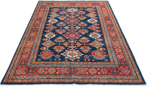 Kazak Blue Hand Knotted 56 X 710 Area Rug 700-147286 Image 1