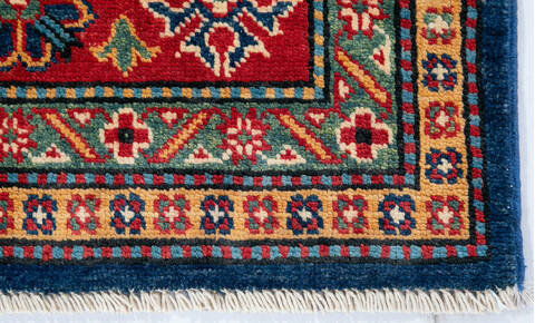 Kazak Blue Hand Knotted 56 X 710 Area Rug 700-147286 Image 3