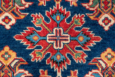 Kazak Blue Hand Knotted 56 X 710 Area Rug 700-147286 Image 4