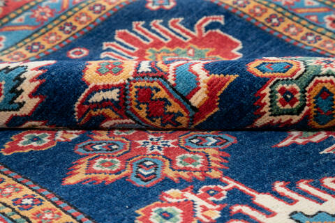 Kazak Blue Hand Knotted 56 X 710 Area Rug 700-147286 Image 6