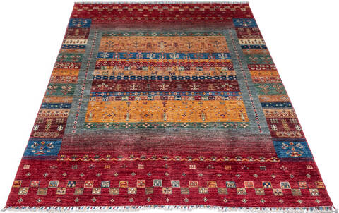 Chobi Red Hand Knotted 57 X 82 Area Rug 700-147288 Image 1