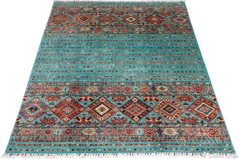 Chobi Green Hand Knotted 50 X 610 Area Rug 700-147289 Image 1