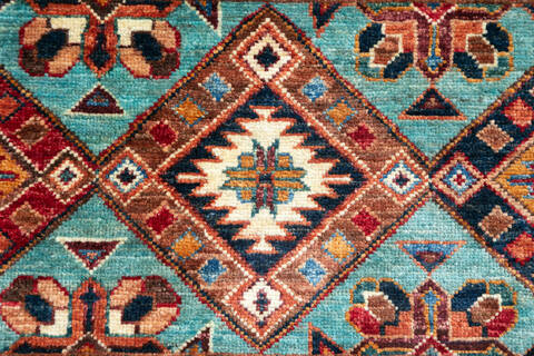 Chobi Green Hand Knotted 50 X 610 Area Rug 700-147289 Image 4