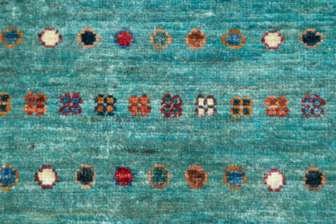 Chobi Green Hand Knotted 50 X 610 Area Rug 700-147289 Image 5
