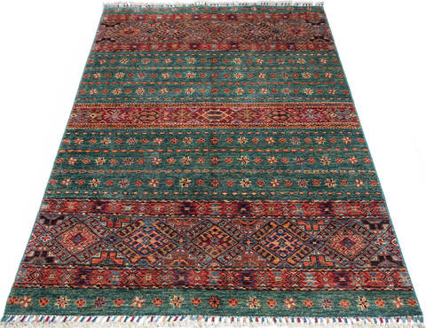 Chobi Green Hand Knotted 40 X 62 Area Rug 700-147290 Image 1