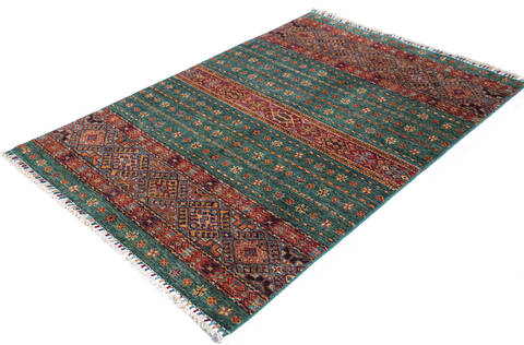 Chobi Green Hand Knotted 40 X 62 Area Rug 700-147290 Image 2