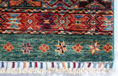 Chobi Green Hand Knotted 40 X 62 Area Rug 700-147290 Image 3