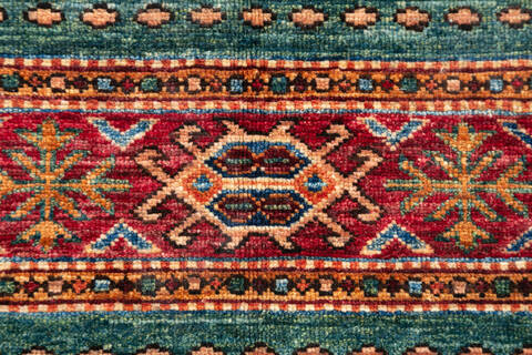 Chobi Green Hand Knotted 40 X 62 Area Rug 700-147290 Image 4