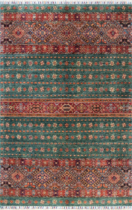 Chobi Green Hand Knotted 40 X 62 Area Rug 700-147290 Image 0