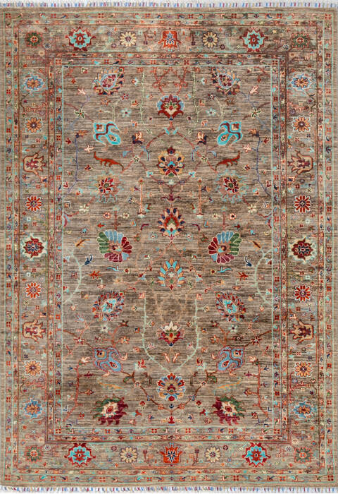 Chobi Brown Hand Knotted 56 X 710  Area Rug 700-147292 Image 0