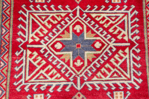 Kazak Red Hand Knotted 39 X 58 Area Rug 700-147293 Image 4