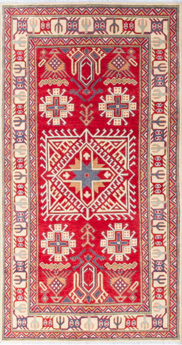 Kazak Red Hand Knotted 38 X 70 Area Rug 700-147295 Image 0