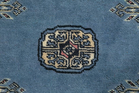 Bokhara Blue Hand Knotted 58 X 710 Area Rug 700-147296 Image 4