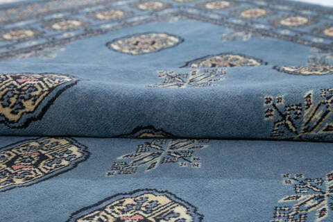 Bokhara Blue Hand Knotted 58 X 710 Area Rug 700-147296 Image 6