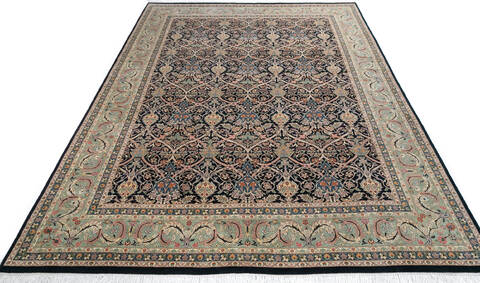 Pak-Persian Black Hand Knotted 90 X 120 Area Rug 700-147298 Image 1