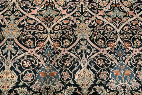 Pak-Persian Black Hand Knotted 90 X 120 Area Rug 700-147298 Image 7