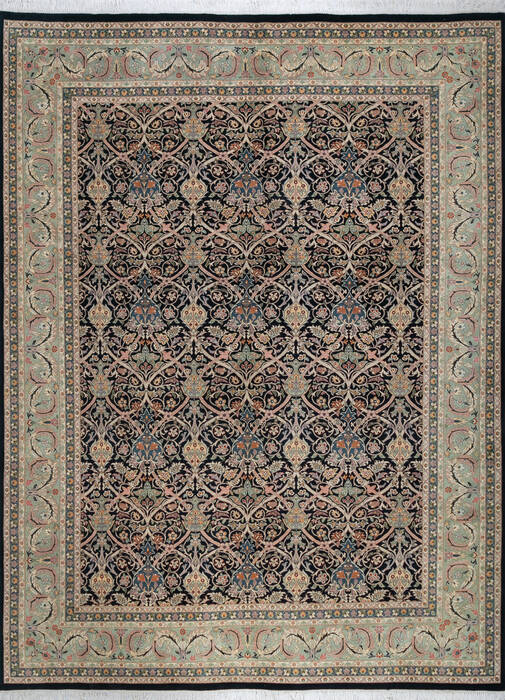 Pak-Persian Black Hand Knotted 90 X 120 Area Rug 700-147298 Image 0