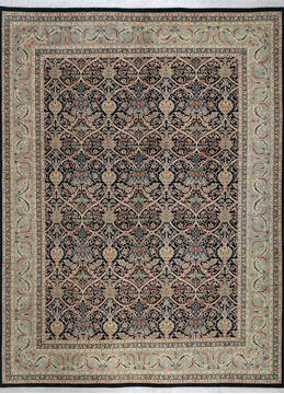 Pak-Persian Black Hand Knotted 9'0" X 12'0"  Area Rug 700-147298