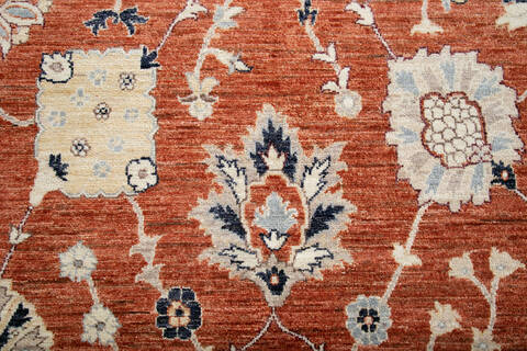 Chobi Orange Hand Knotted 51 X 71 Area Rug 700-147300 Image 3