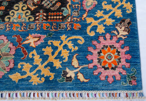 Chobi Black Hand Knotted 57 X 76 Area Rug 700-147301 Image 4