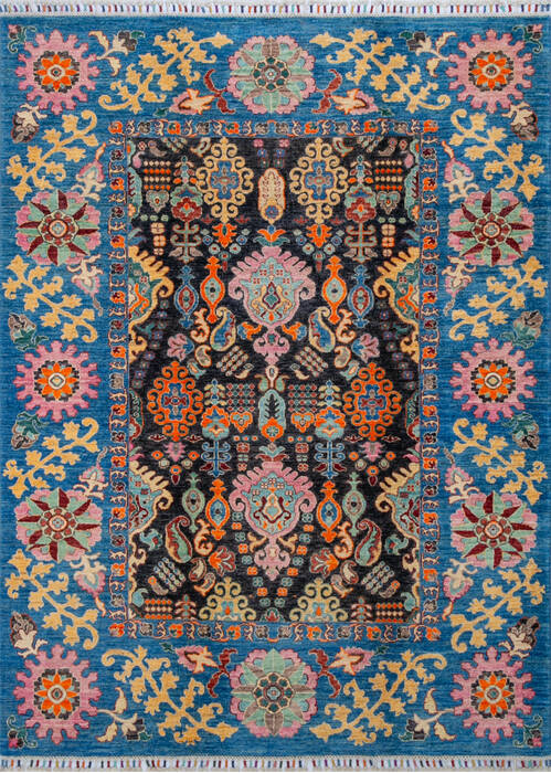 Chobi Black Hand Knotted 57 X 76 Area Rug 700-147301 Image 0
