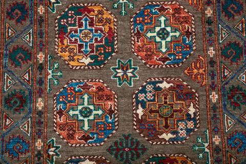 Chobi Brown Runner Hand Knotted 27 X 112 Area Rug 700-147302 Image 3