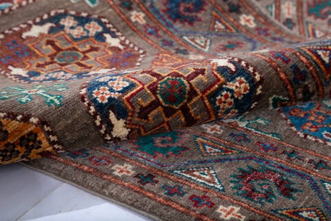 Chobi Brown Runner Hand Knotted 27 X 112 Area Rug 700-147302 Image 5