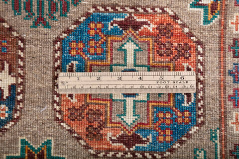 Chobi Brown Runner Hand Knotted 27 X 112 Area Rug 700-147302 Image 6