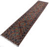 Chobi Brown Runner Hand Knotted 27 X 112  Area Rug 700-147302 Thumb 2