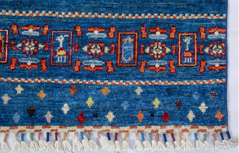 Chobi Multicolor Hand Knotted 710 X 99 Area Rug 700-147305 Image 5