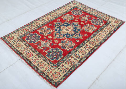 Kazak Red Hand Knotted 36 X 51 Area Rug 700-147307 Image 2
