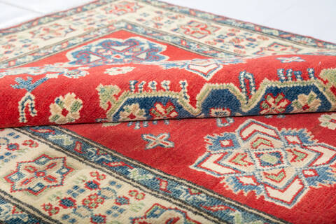 Kazak Red Hand Knotted 36 X 51 Area Rug 700-147307 Image 6