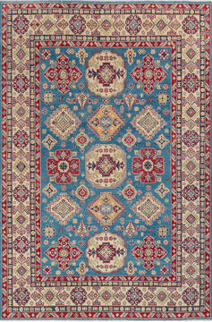 Kazak Blue Hand Knotted 6'6" X 9'11"  Area Rug 700-147308