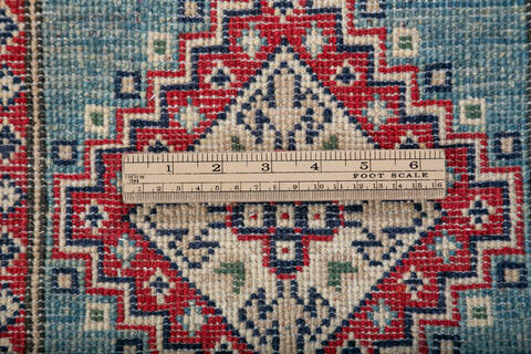Kazak Blue Runner Hand Knotted 19 X 60 Area Rug 700-147309 Image 6