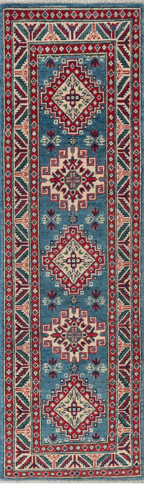 Kazak Blue Runner Hand Knotted 19 X 60 Area Rug 700-147309 Image 0