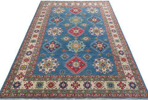 Kazak Blue Hand Knotted 67 X 102 Area Rug 700-147310 Image 1